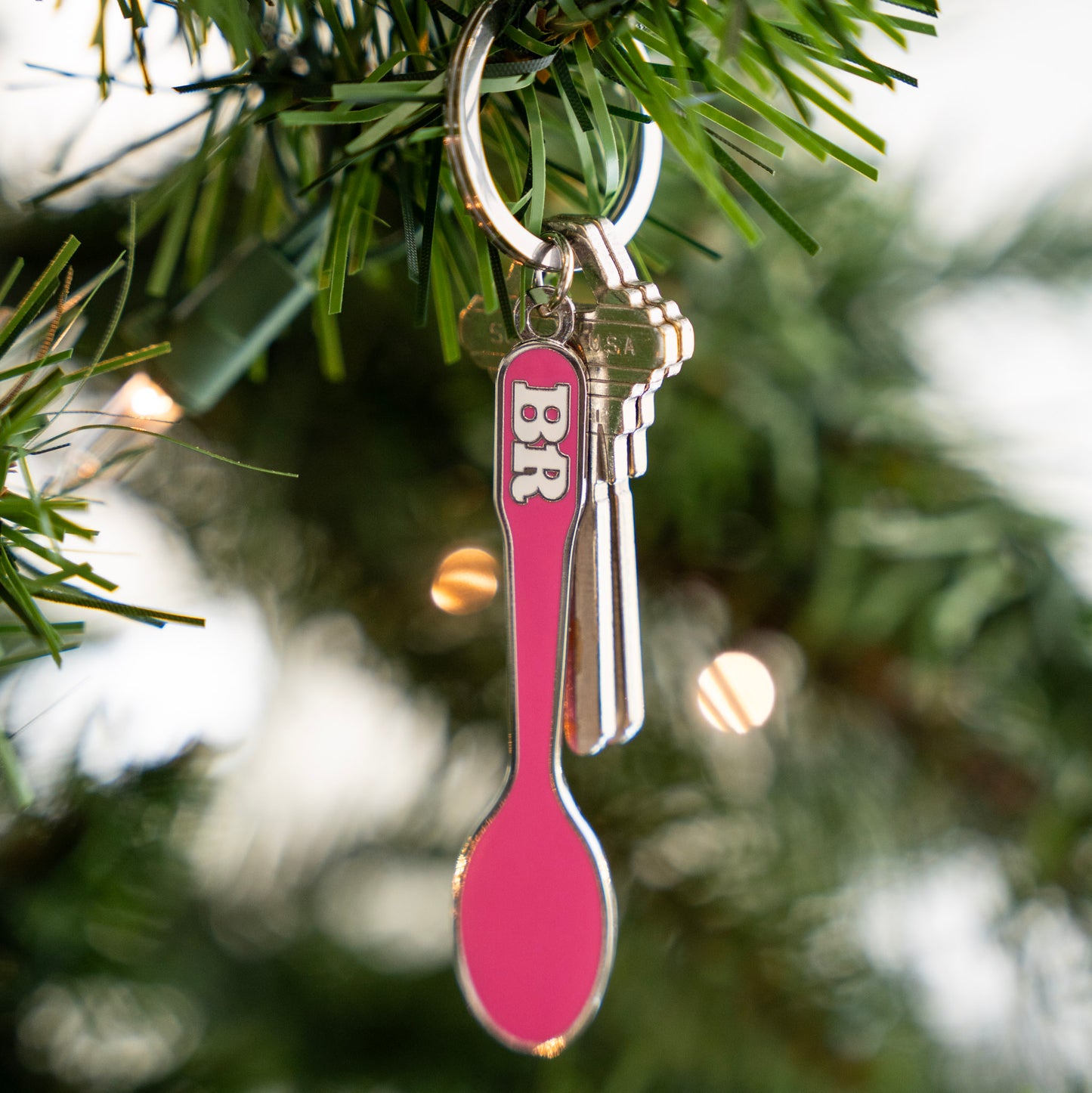 Pink Spoon Keychain